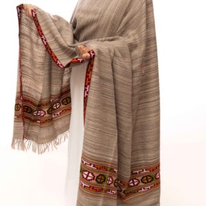 Traditional Kullu Akhrot Phool Wool Shawl