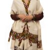 Soft White Woolen Shawl with Delicate Butterfly Design - Image 2