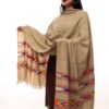 Red Handcrafted Kullu Shawl with 3-Stripe Design (Cashmilone) - Image 6