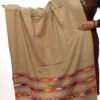 Red Handcrafted Kullu Shawl with 3-Stripe Design (Cashmilone) - Image 7
